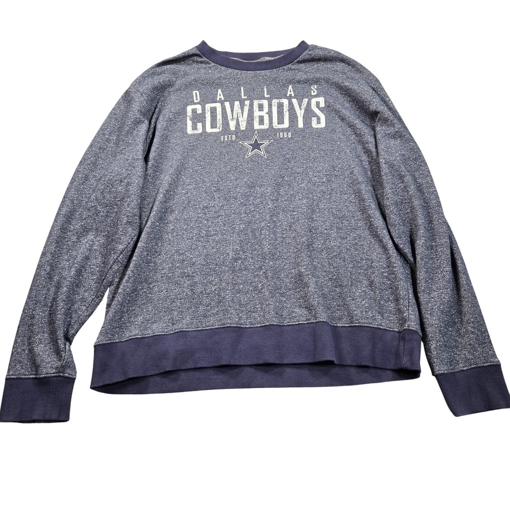 Dallas Cowboys Sweatshirt Mens 2XL Blue Pullover NFL Football Cowboys Authentic